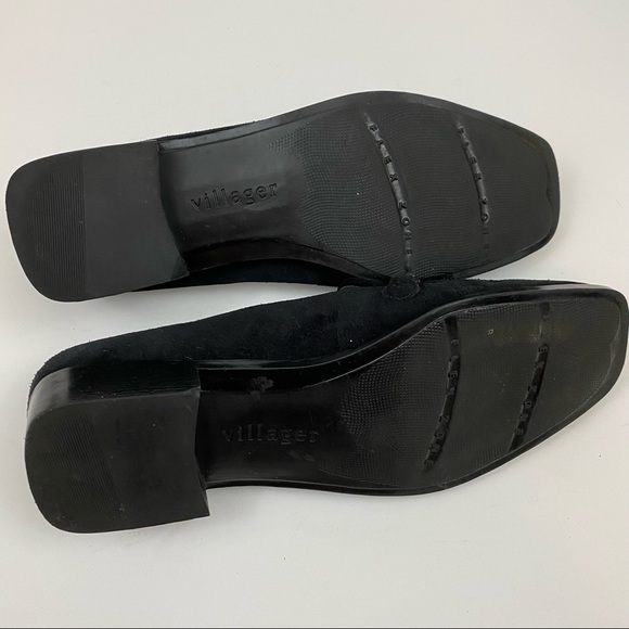 Villager Liz Claiborne Wilma Black Leather Loafers - Picture 9 of 11